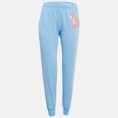 Pre-owned Moschino Blue Unicorn Print Jersey Joggers M