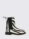 Moschino Zebra Pattern Ankle Boots Elastic Panels In White
