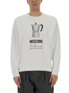 Moschino Morning Graphic Print Crew Neck Sweatshirt
