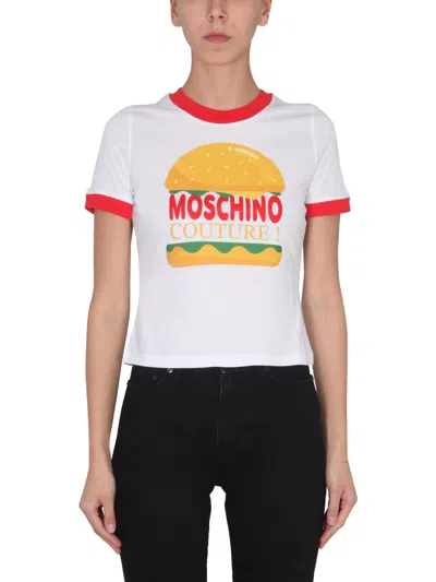 Moschino Couture Breakfast T-shirt In White