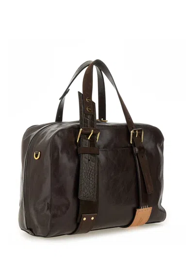Moschino Couture Brown Leather Shoulder Bags