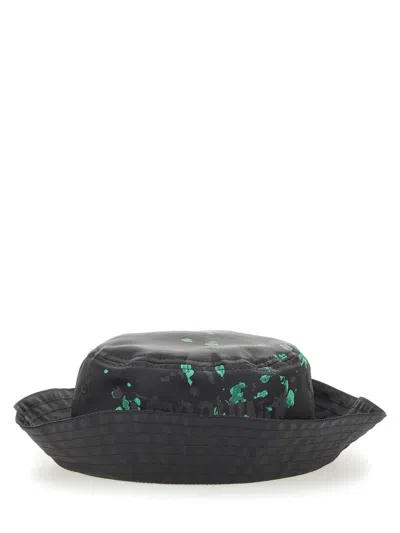 Moschino Couture Bucket Hat With Logo In Blue