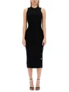 Moschino Couture Buttoned Dress In Black