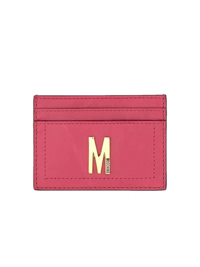 Moschino Couture Card Holder With Gold Plaque