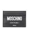 Moschino Couture Card Holder With Logo In Black