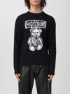 Moschino Teddy Print Cotton Crewneck Sweatshirt In Schwarz
