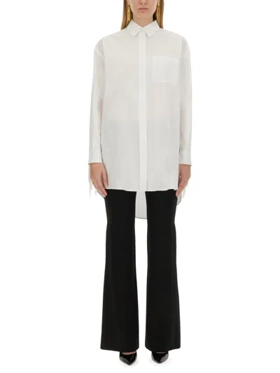 Moschino Chic Poplin Shirt For Women In White
