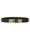 Moschino Adjustable Logo Cinrua Belt With Multi-tone Buckle