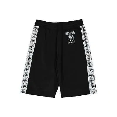 Pre-owned Moschino Couture Contrasting Band Shorts In Black