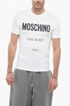 MOSCHINO COUTURE ! CONTRASTING LOGO PRINTED T-SHIRT