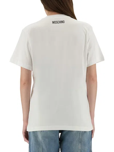 Moschino Couture Cotton Crew-neck T-shirt In White