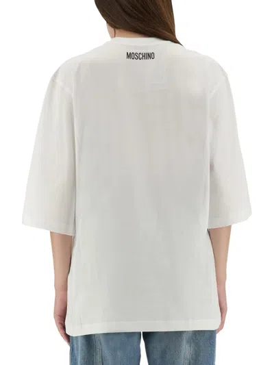 Moschino Couture Cotton Crew-neck T-shirt In White