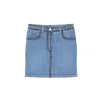 Moschino Couture Couture Cotton Denim Skirt In Blue