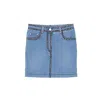 Moschino Ladies Cotton Denim Mini Skirt In Blue