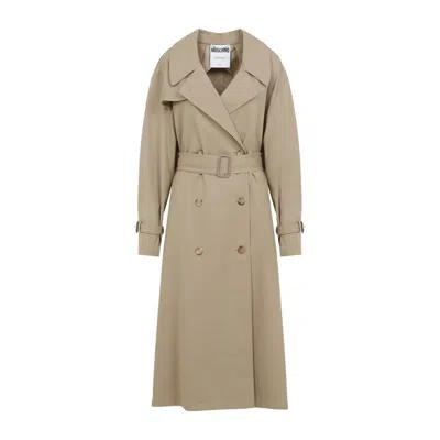 Moschino Couture Cotton Nylon Coat In Neutral