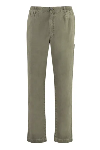 Moschino Couture Cotton Trousers In Green