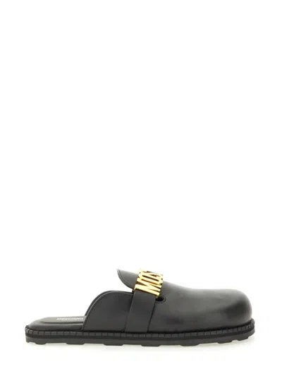 Moschino Couture Couture Sabo With Logo Lettering In Black