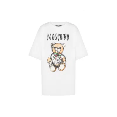 Moschino Couture Couture Teddy Bear Cotton T Shirt In Neutral