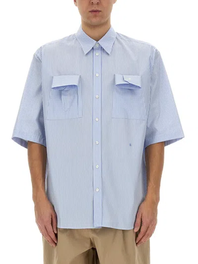 Moschino Couture Cuff Details Shirt In Blue