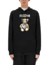 Moschino "drawn Teddy Bear" Sweatshirt In Black