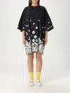 Moschino Floral-pattern Short-sleeved Mini Dress In Black