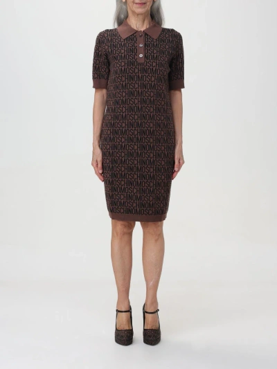 Moschino Dress  Couture Woman Color Brown