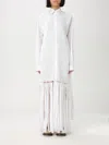 Moschino White Poplin Chemisier Dress In White