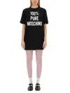 Moschino Couture Dress With Logo In Black