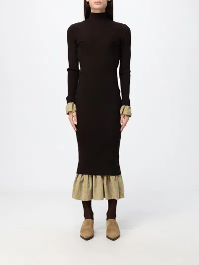 Moschino Couture Dress Woman Color Brown In Black