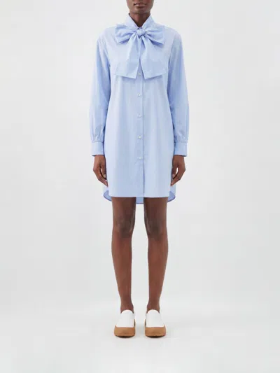 Moschino Couture Dress Woman Color Gnawed Blue In Multi