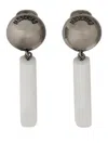 Moschino Brand Logo Drop Earrings