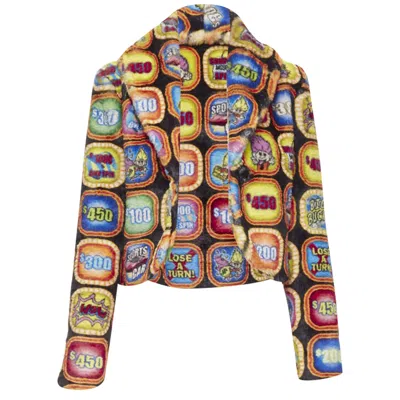 Moschino Couture! Faux Fur Jacket In Multi