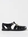 Moschino Jelly Sandal With Lettering Logo In Black