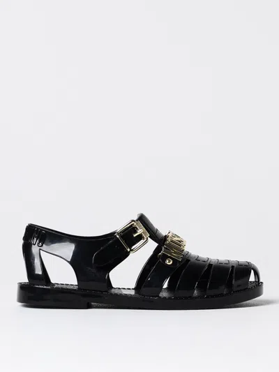 Moschino Flat Sandals  Couture Woman Color Black In 黑色