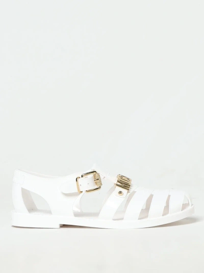 Moschino Flat Sandals  Couture Woman Color White In White