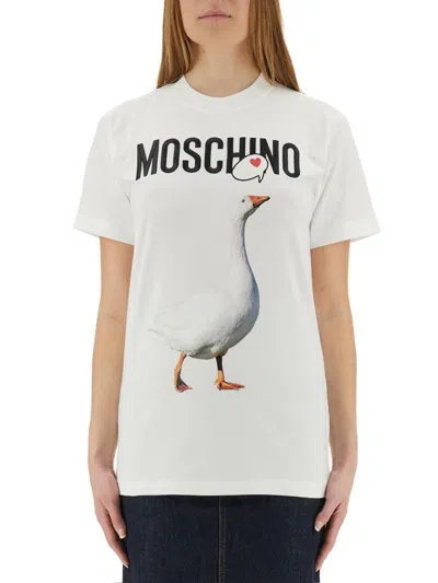 Moschino Couture Goose T-shirt In White