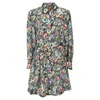 Moschino Couture Graffiti Print Shirt Dress In Multicolor Silk In Multi