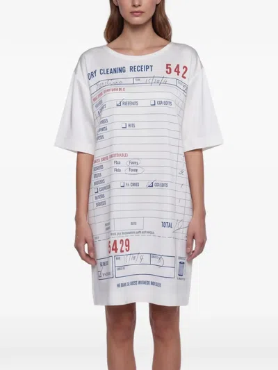 Pre-owned Moschino Couture Graphic-print Midi Dress In White