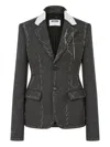 Moschino Couture Grey Wool Blazer In Gray