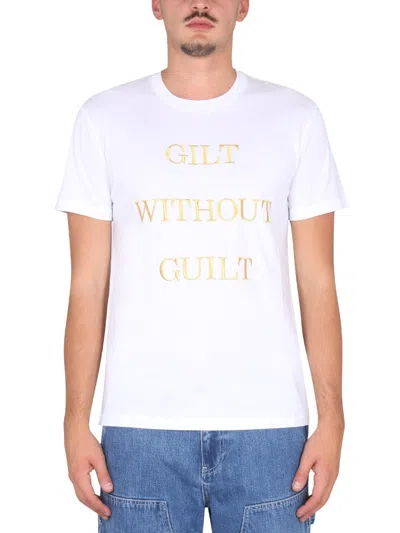 Moschino Couture Guilt Without Guilt T-shirt In White