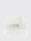 Moschino Tie Me Small Backpack Adjustable Strap Handle In White