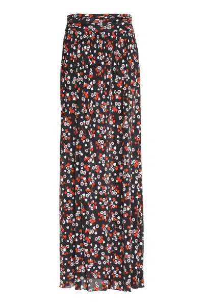 Moschino Couture Heart And Flower Printed Women's Skirt In Black