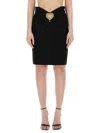 Moschino Hollowed-out Love Decorated Skirt