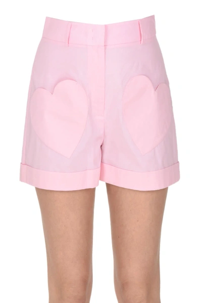 Moschino Couture Hearts Pockets Shorts In Pink