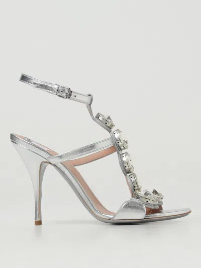 Moschino Heeled Sandals  Couture Woman Color Silver