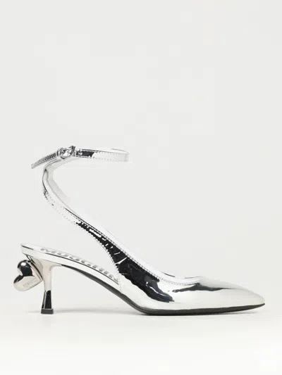 Moschino High Heel Shoes  Couture Woman Color Silver In Silber
