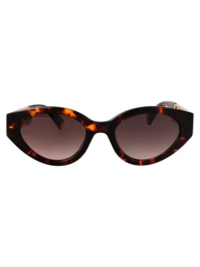 Moschino Couture Hvn Metal Sunglasses In Black