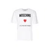 Moschino Item O-neck Short-sleeved T-shirt In White