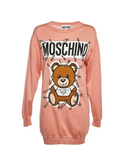 Pre-owned Moschino Couture Intarsia Sweater In Pink