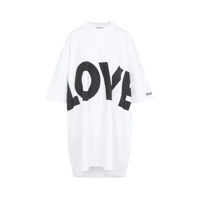 Moschino Couture Interlock Knit Dress In White